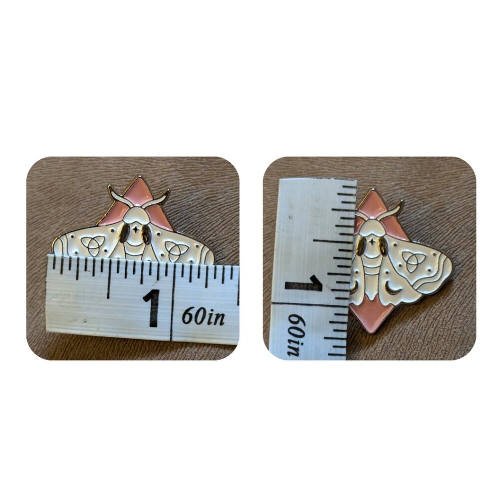 Enamel Moth Pin - Picture 5 of 5